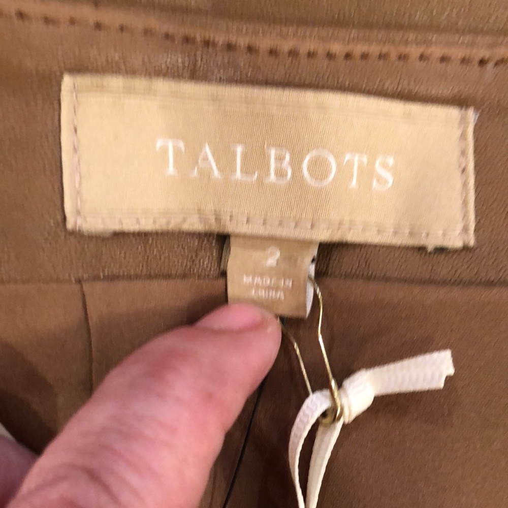 Talbots NWT Tan Leather Skirt - Picture 5 of 8